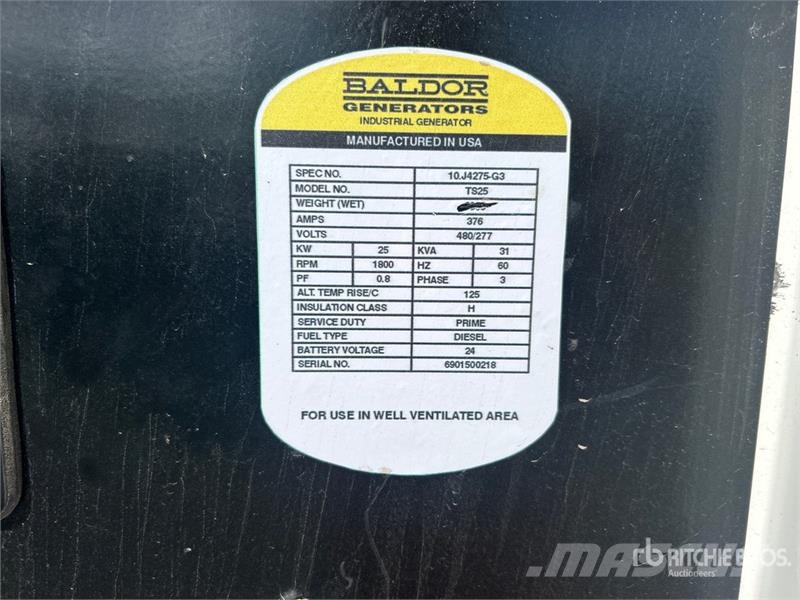 Baldor 25 kW Mobile Generator Set Agregaty prądotwórcze Diesla