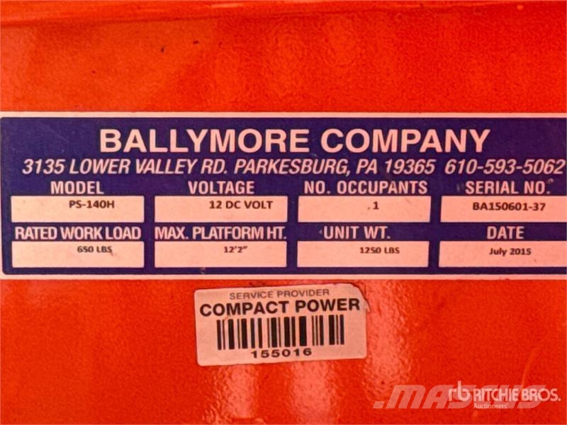 Ballymore Vertical Mast Lift رافعات السارية الرأسية
