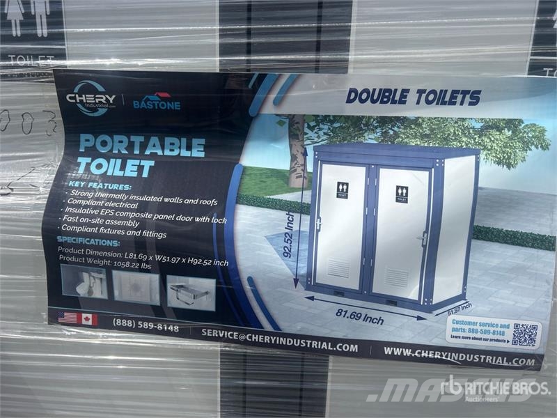 Bastone 110V 7 ft x 4 ft Double Portable Toilet (U Otros componentes