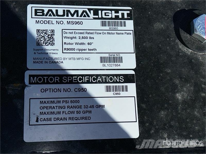 Baumalight MS960 60 in Skid Steer Mulcher (Unused) 林業覆蓋機