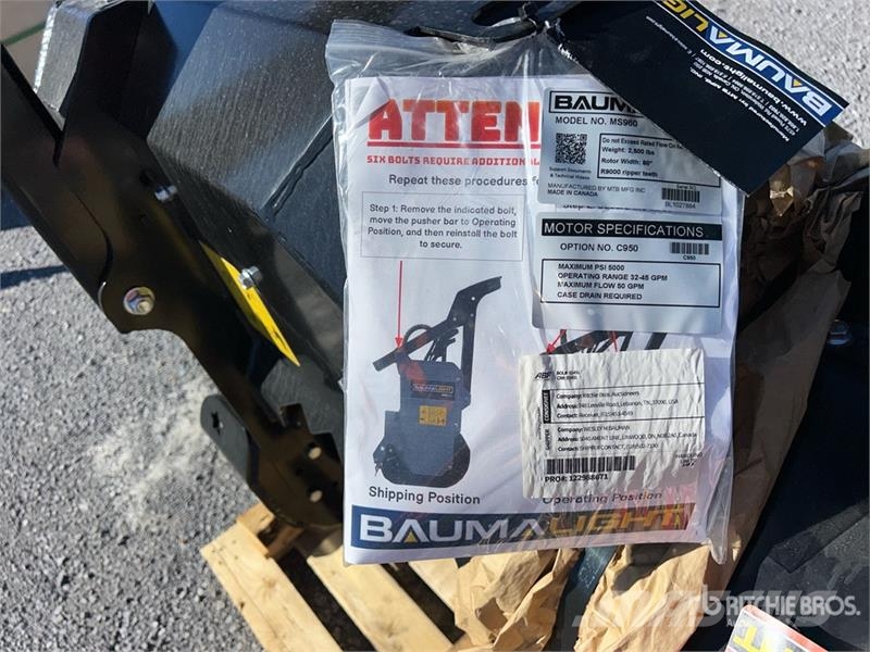Baumalight MS960 60 in Skid Steer Mulcher (Unused) 林業覆蓋機