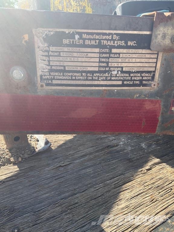 Better Built 18 ft T/A Equipment Trailer Oprijwagen