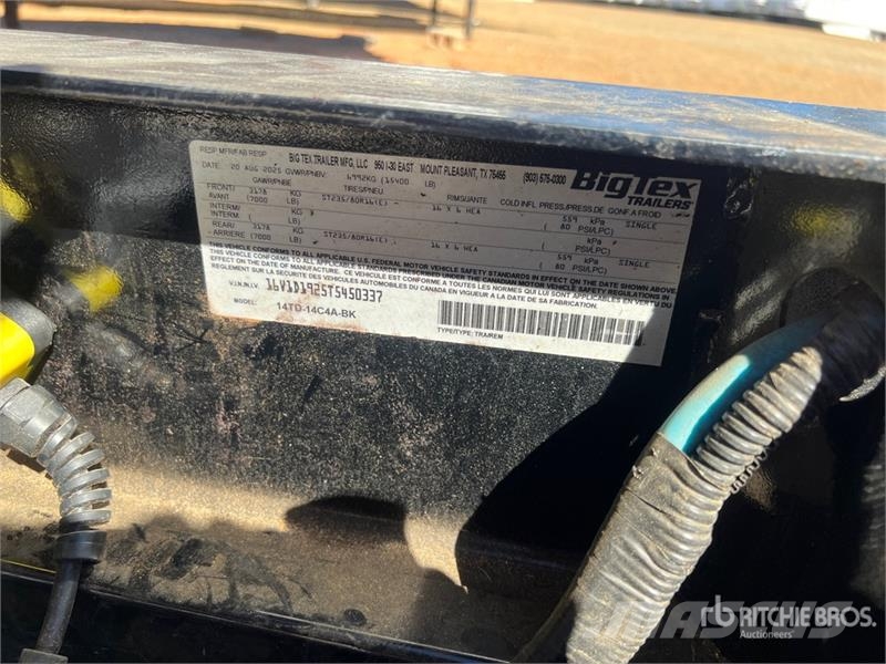 Big Tex 14TD-14C4A-BK 19 ft T/A Dump Utility Trailer Remorque benne