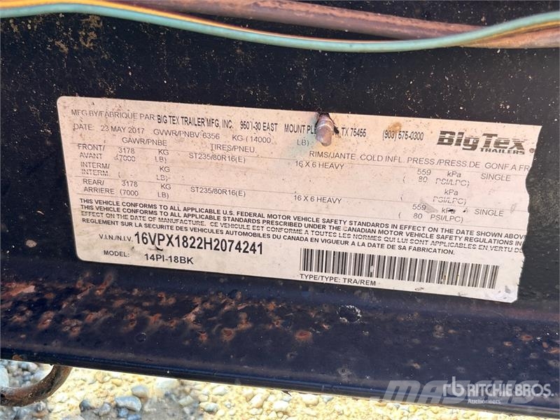 Big Tex 18 ft T/A Utility Trailer Övriga släp