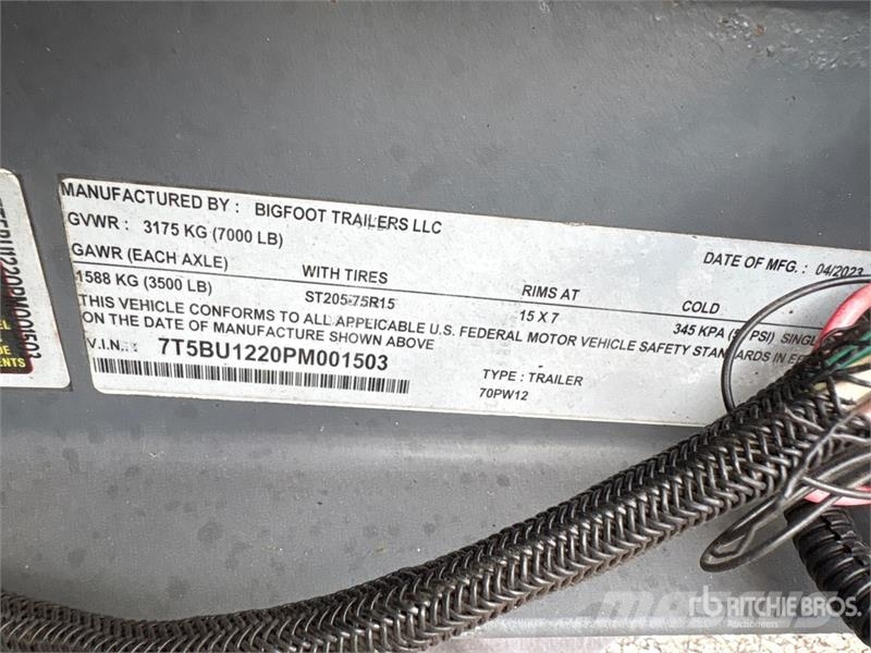 Bigfoot T/A Turntable Pressure Washer Trailer Muud haagised