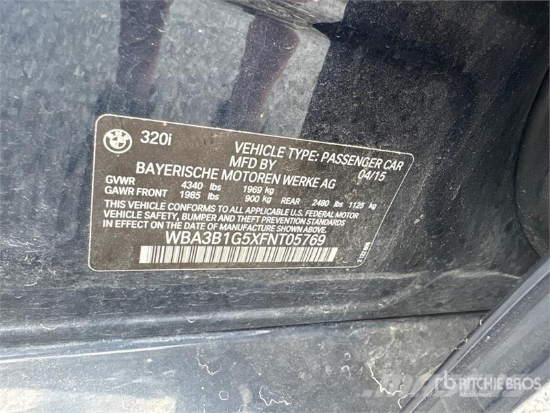 BMW 3 Series 320I Automobile (Inoperable) Avtomobili