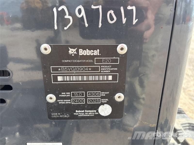 Bobcat E20 حفارات صغيرة أقل من 7 طن (حفارات صغيرة)
