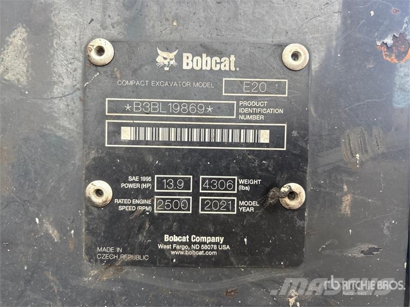 Bobcat E20 حفارات صغيرة أقل من 7 طن (حفارات صغيرة)
