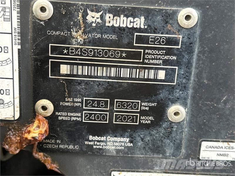Bobcat E26 Mini ekskavatori < 7 t