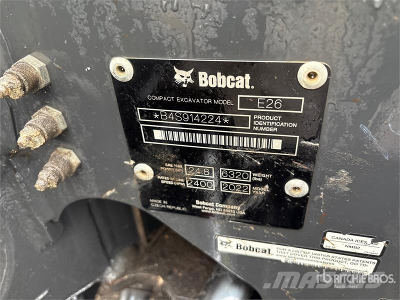 Bobcat E26 حفارات صغيرة أقل من 7 طن (حفارات صغيرة)