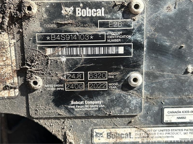 Bobcat E26 ミニ油圧ショベル 7t以下(ミニユンボ・ミニディガー)
