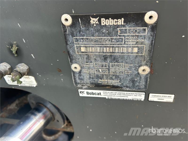 Bobcat E50 Mini Excavator Mini excavators < 7t