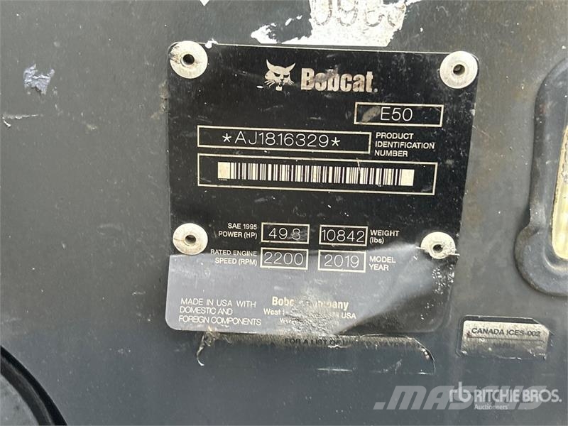 Bobcat E50 Mini Excavator Mini kotrók < 7t