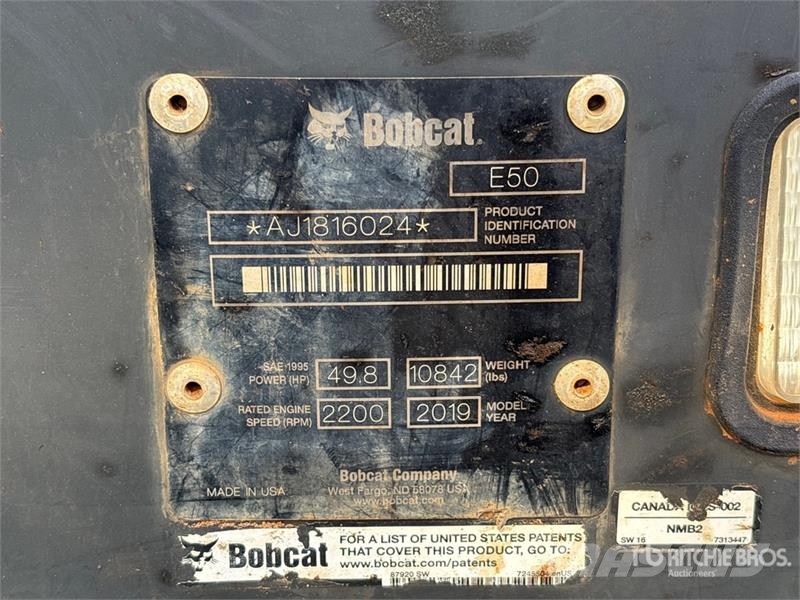 Bobcat E50 Mini Excavator 小型挖掘机