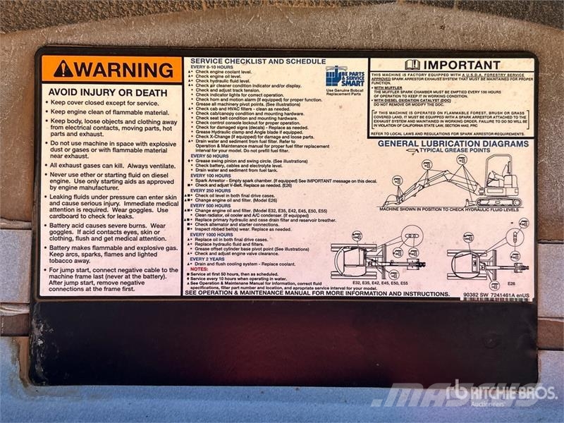 Bobcat E50 Mini Excavator Mini ekskavatörler, 7 tona dek