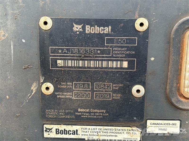 Bobcat E50 Mini Excavator Mini bagri <7t