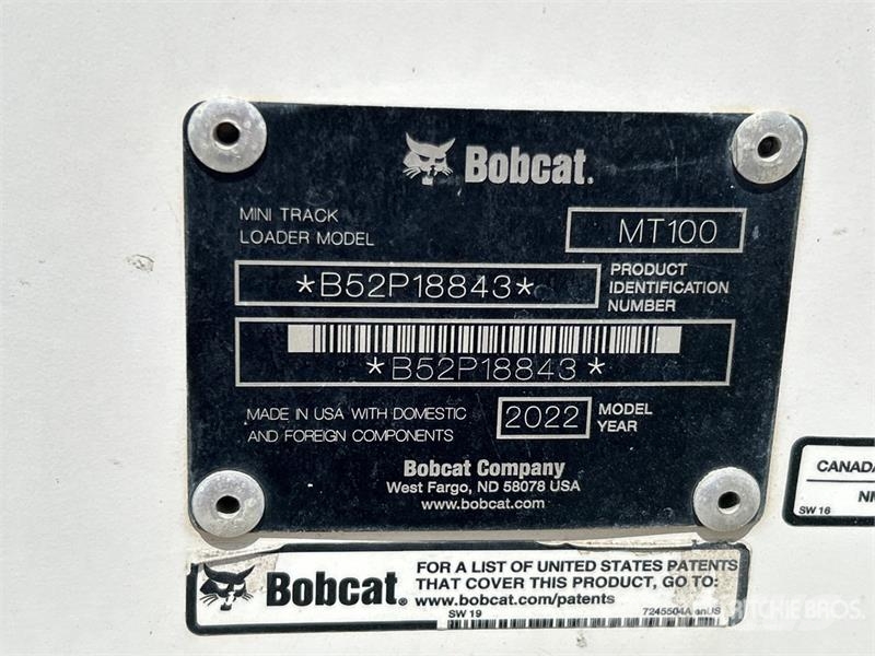 Bobcat MT100 Mini Compact Track Loader Kompaktlader
