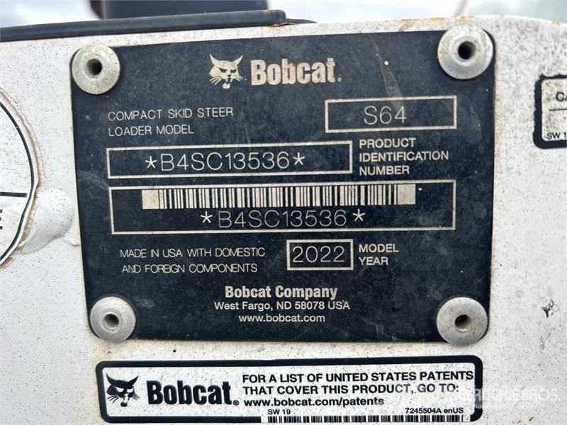 Bobcat S64 Two-Speed Skid Steer Loader Kompaktrakodók