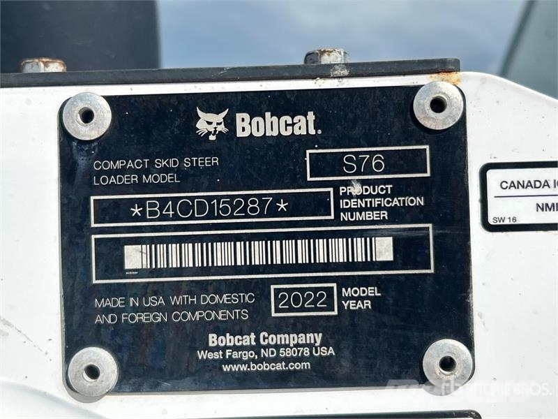 Bobcat S76 Skid Steer Loader Lietoti riteņu kompaktiekrāvēji
