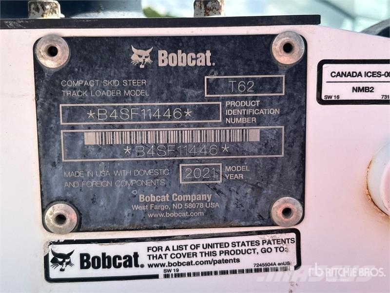 Bobcat T62 Compact Track Loader Skid steer loaders