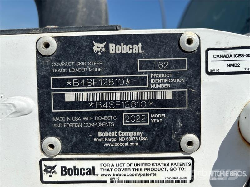 Bobcat T62 Two-Speed Compact Track Loader Ładowarki burtowe