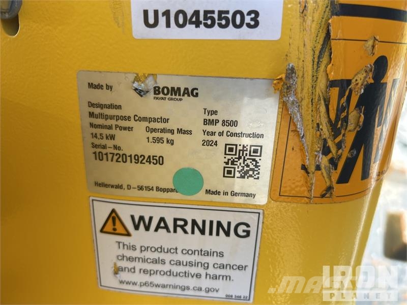 Bomag BMP 8500 Ущільнювачі грунту