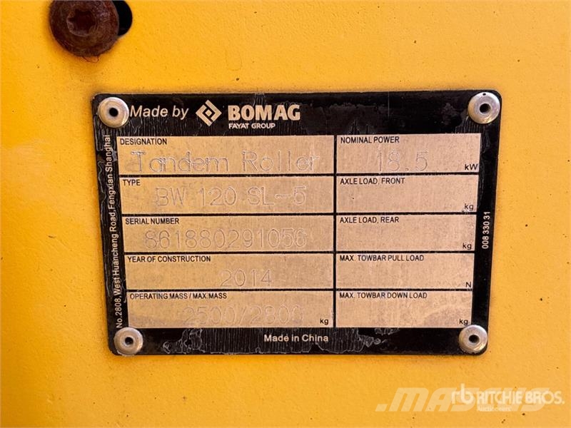 Bomag BW120SL-5 Double Drum Roller (Inoperable) タンデムローラ