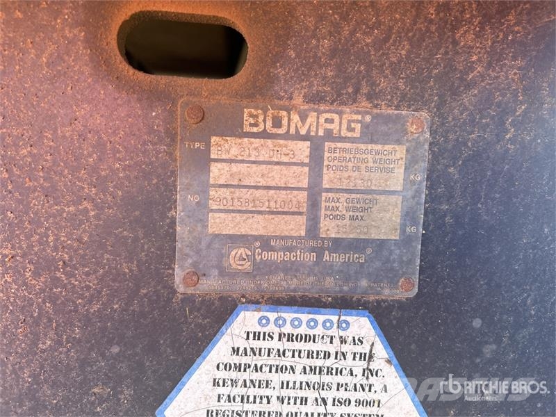 Bomag Smooth Drum Compactor Vienvalča grunts veltņi