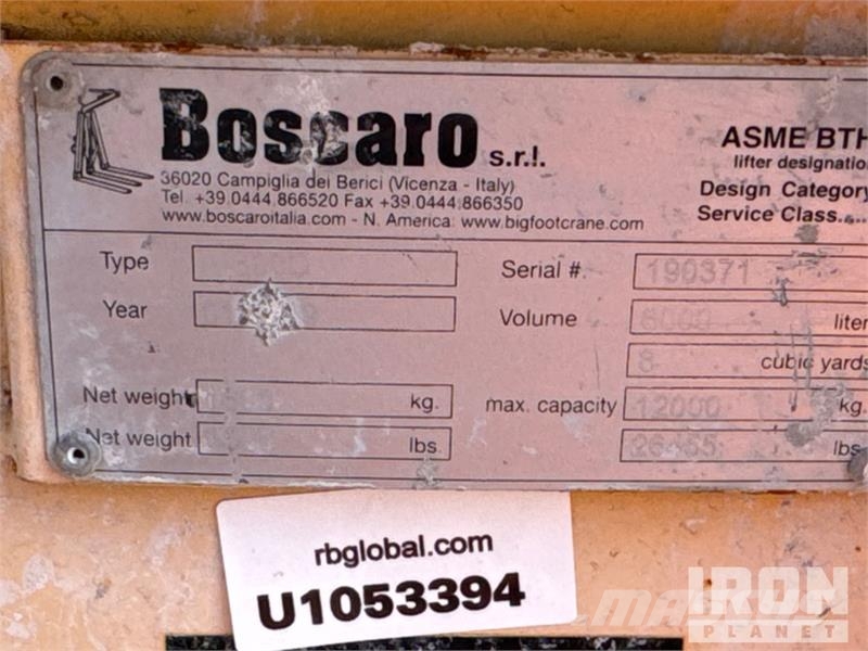 Boscaro 118 in Bucket Accessoires et pièces pour grue