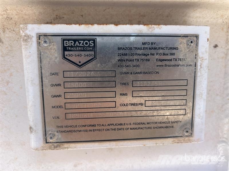 Brazos 40PITBOSS 40 ft T/A Belly Dump Trailer 傾卸式拖車