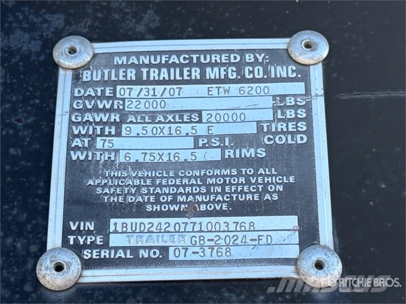 Butler 28 ft T/A Equipment Trailer Prikolice za autotransportere