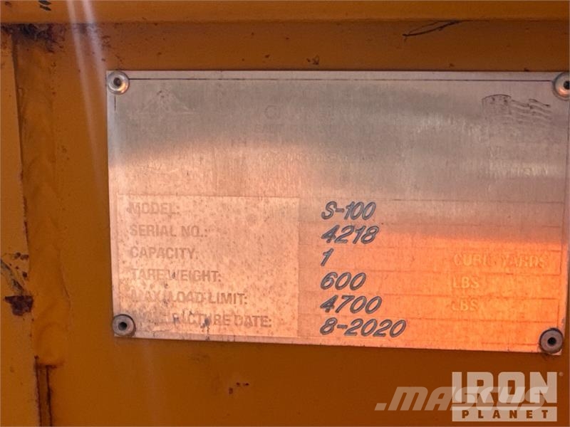 Camlever S-100 Concrete Bucket Pripomočki za betonska dela