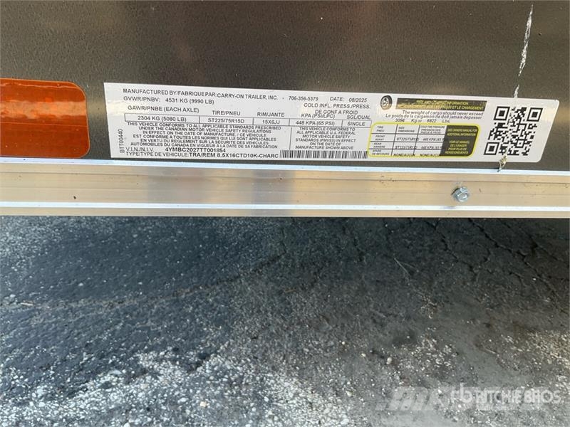 Carry-On 16 ft T/A Enclosed Trailer Prikolice zabojniki