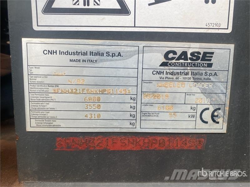 CASE 321F Wielladers