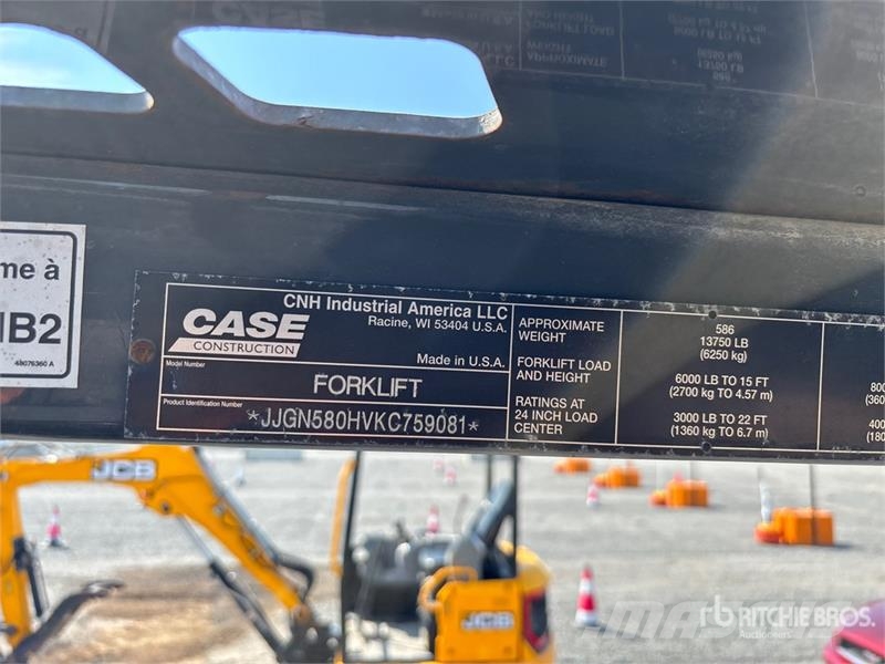 CASE 586H 6000 lb 4x2 Rough Terrain Forklift Arazi tipi forklift