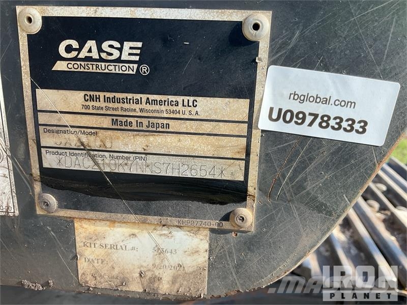 CASE CX210D Lánctalpas kotrók