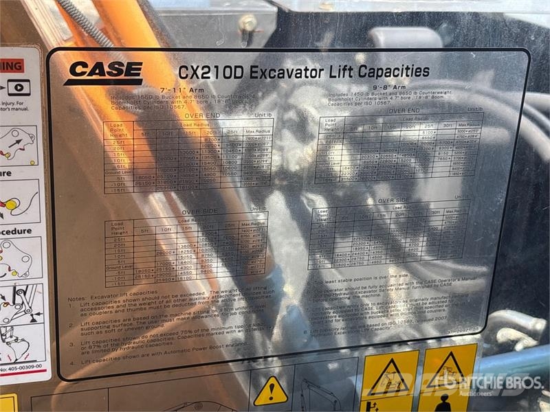 CASE CX210D Excavadoras sobre orugas