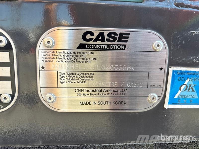 CASE CX37C Mini Excavator Mini bagri <7t