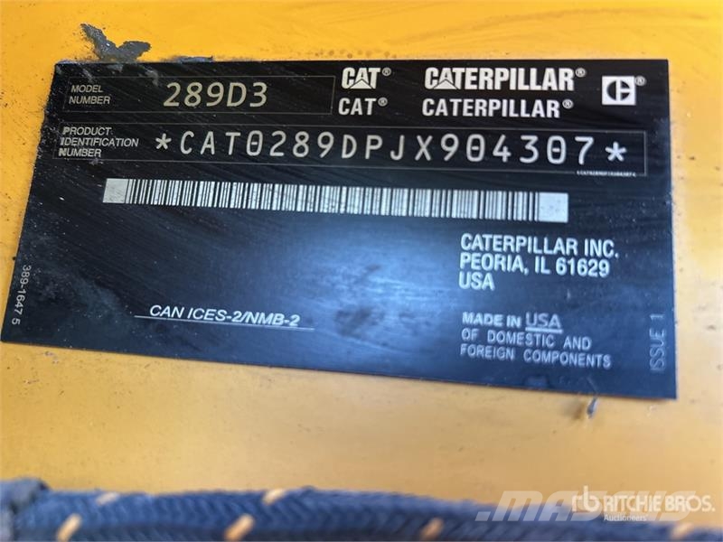 CAT 289D3 スキッドステアローダー