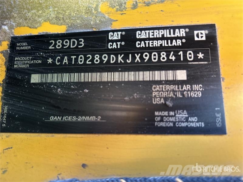 CAT 289D3 スキッドステアローダー