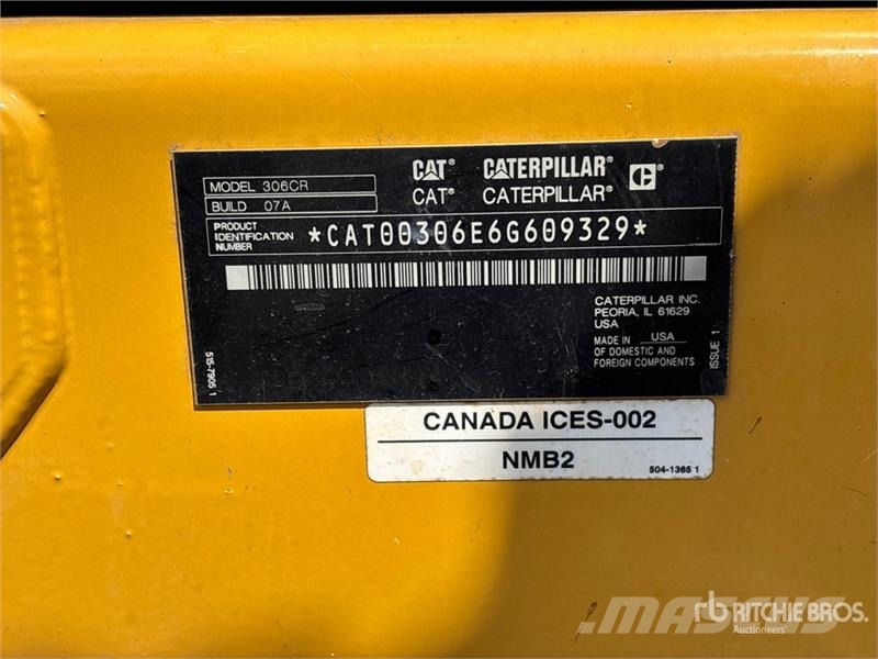 CAT 306 CR Mini Excavator Mini bagri <7t