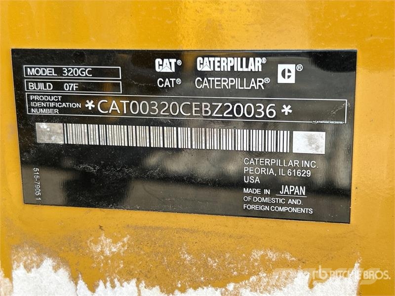 CAT 320 GC Tracked Excavator Bagri goseničarji
