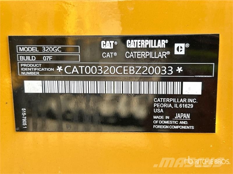 CAT 320 GC Tracked Excavator Roomikekskavaatorid