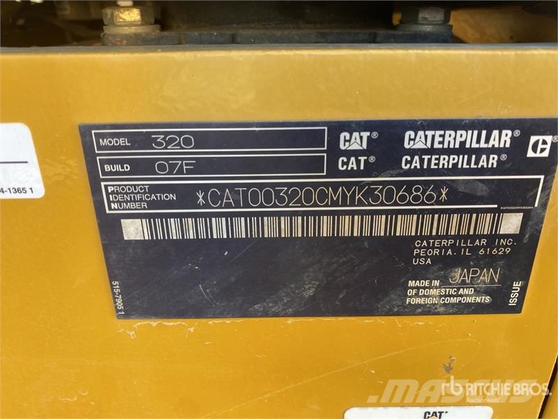 CAT 320 Tracked Excavator Gravemaskiner på larvebånd