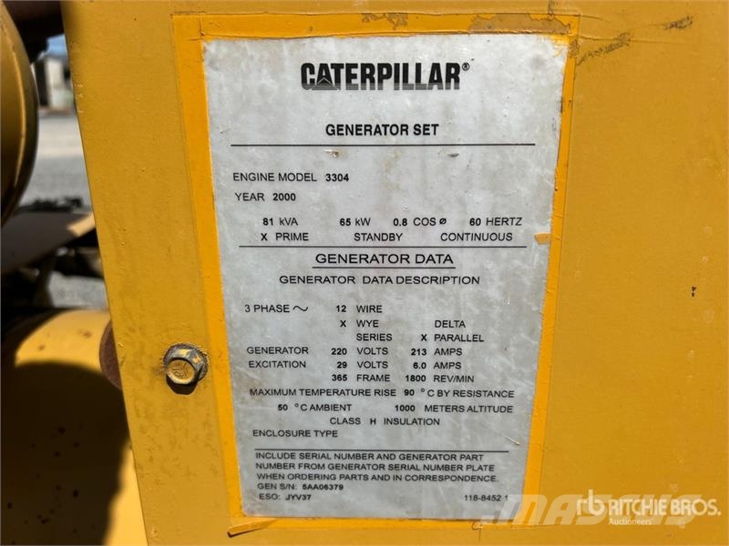 CAT 3304DIT 65 kW Generator Set Diesel Generators