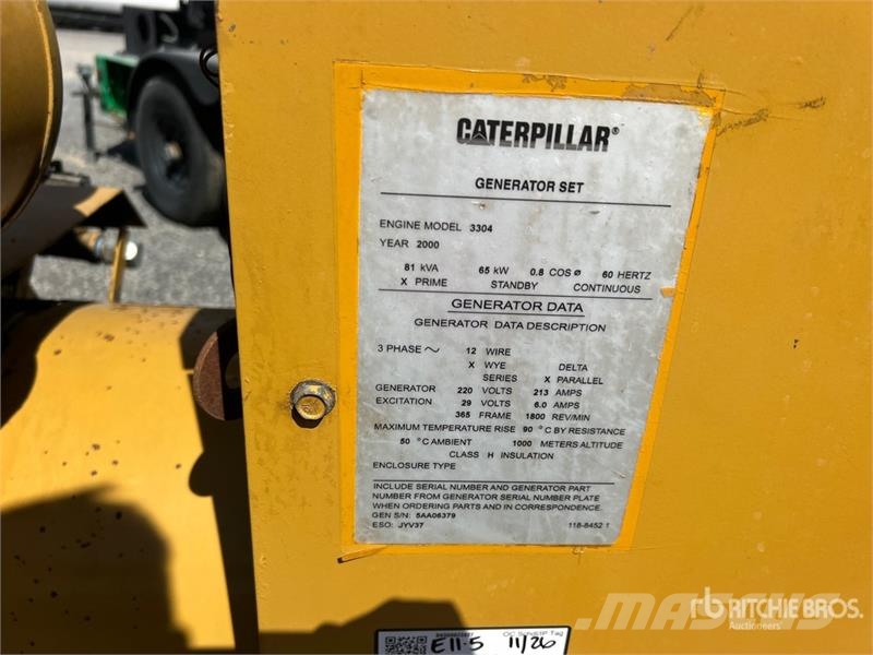 CAT 3304DIT 65 kW Generator Set Diesel Generators
