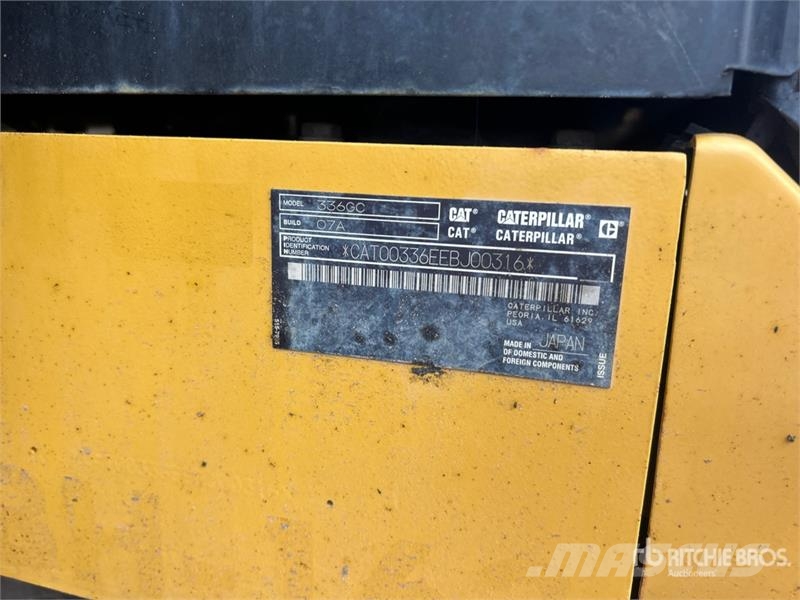 CAT 336 GC Tracked Excavator Rupsgraafmachines
