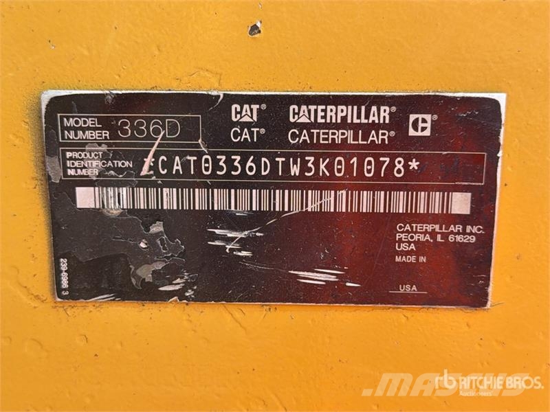 CAT 336DL Tracked Excavator Bagri goseničarji