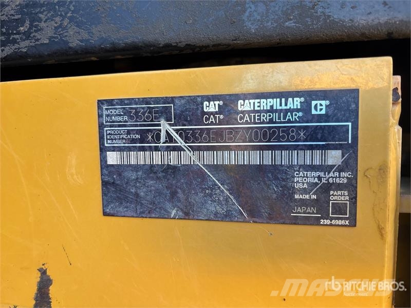 CAT 336E L Tracked Excavator Kāpurķēžu ekskavatori
