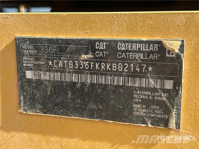 CAT 336F L Tracked Excavator Roomikekskavaatorid